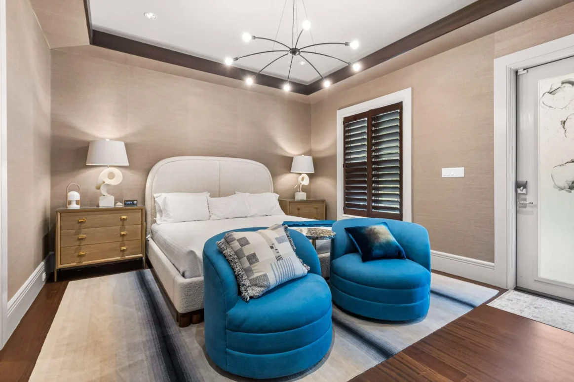 Luxury bedroom remodel at a home in Park Shore, Naples, FL